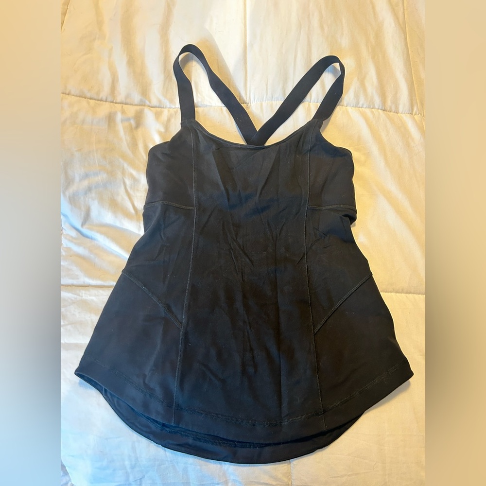 Lululemon built in tank top black size 8